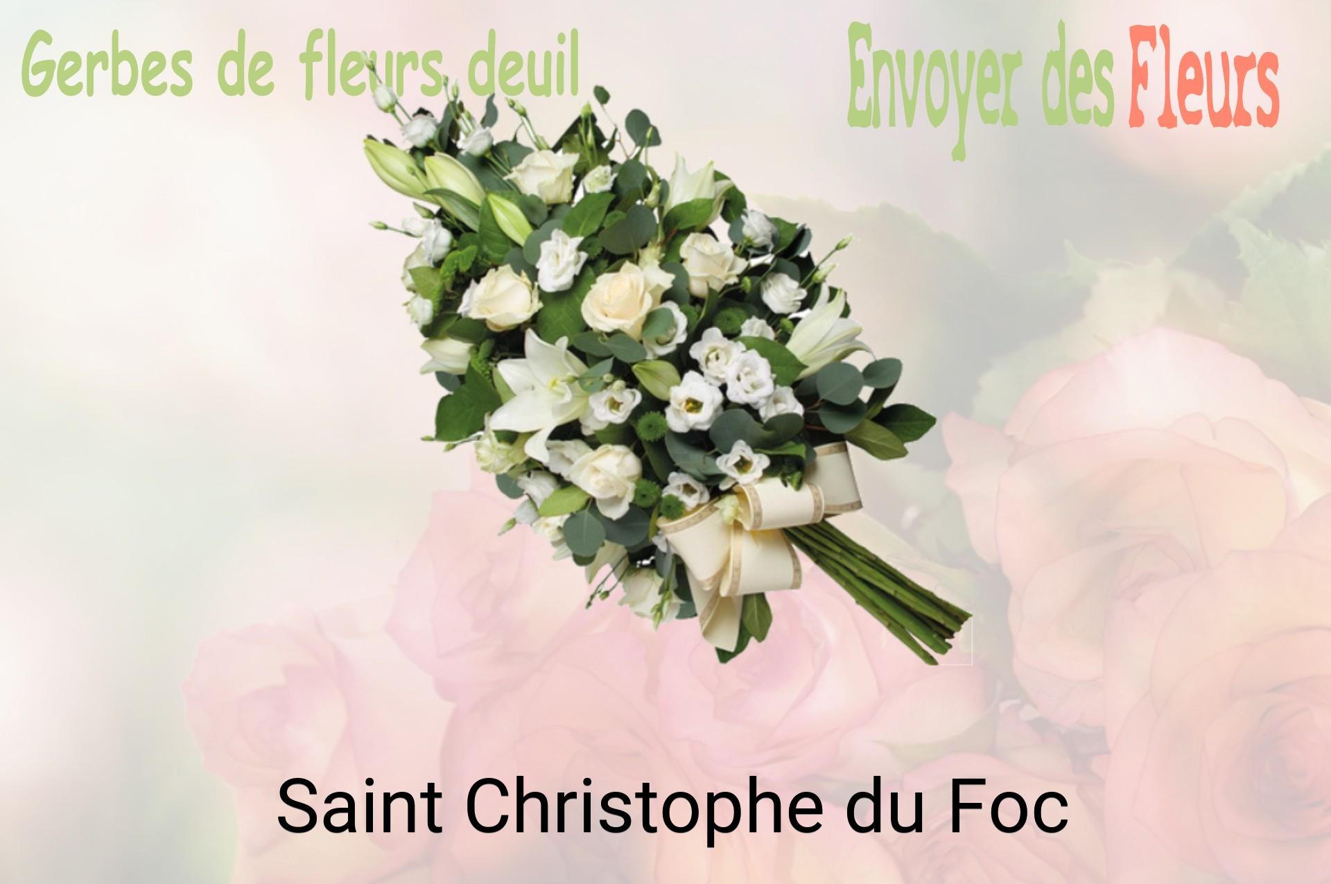 Gerbe de fleurs de deuil livrée à Saint-Christophe-du-Foc
